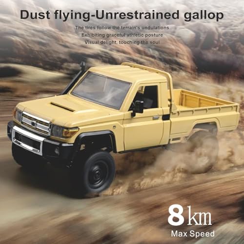 1/12 RC Rock Crawler 4x4 Remote Control Pickup Car Toy with 2 Batteries Y6141
