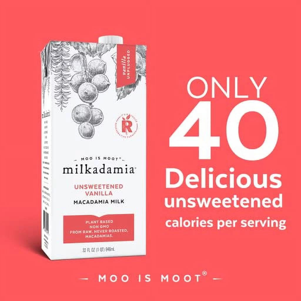 32 Fl Oz (Pack of 6) Unsweetened Vanilla Macadamia Milk R67308