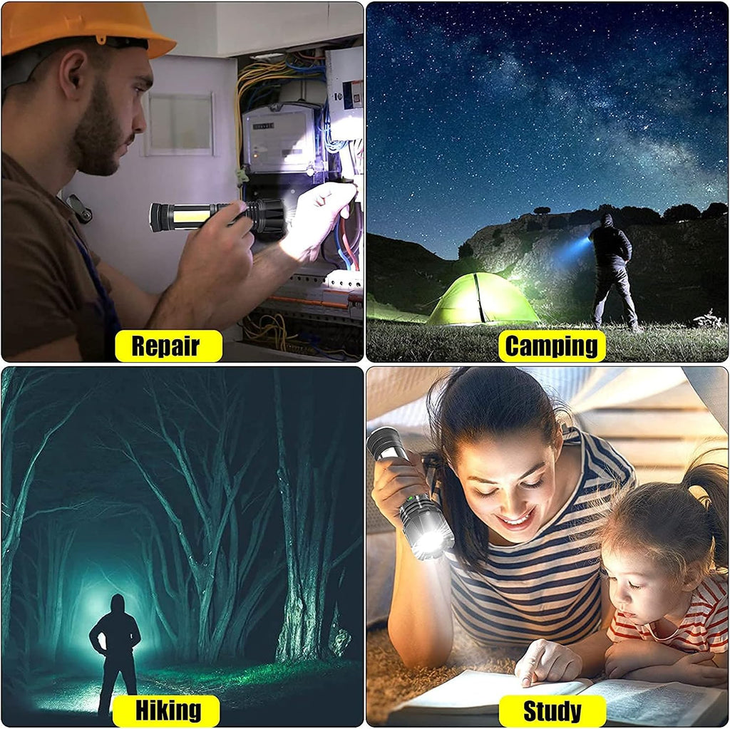 Rechargeable LED Flashlight 90000 Lumen Waterproof Magnetic 5 Modes Zoomable K6748
