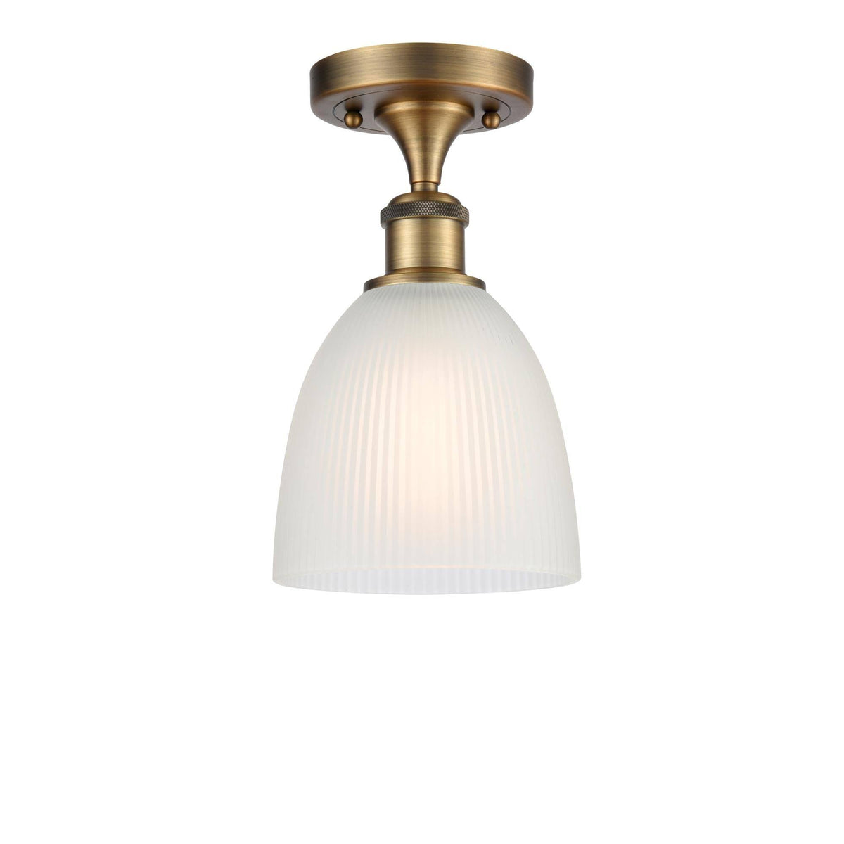 Brushed Brass 1 Light Semi-Flush Mount H203552