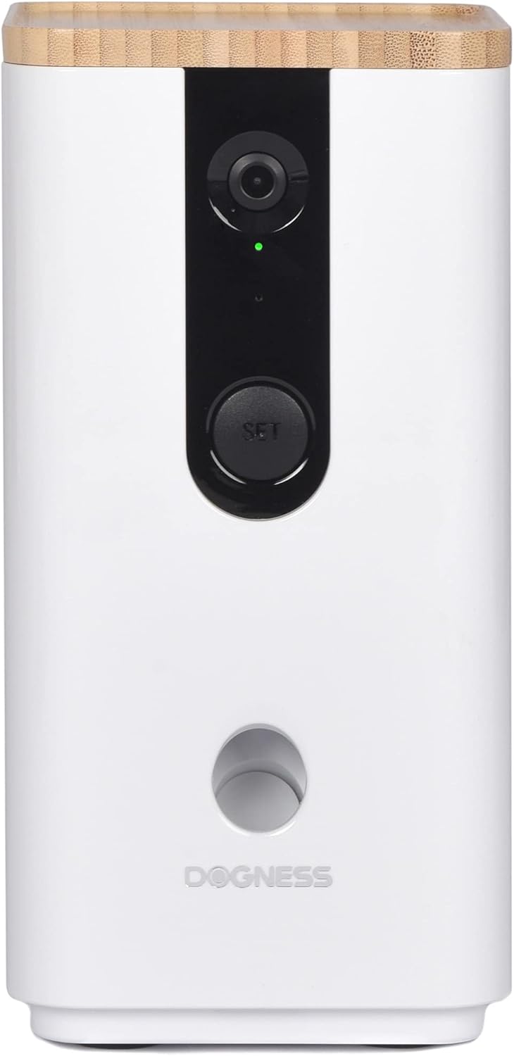 Wi-Fi Pet Camera with Treat Dispenser, 1080P HD, 2-Way Audio, Night Vision, Black H38863