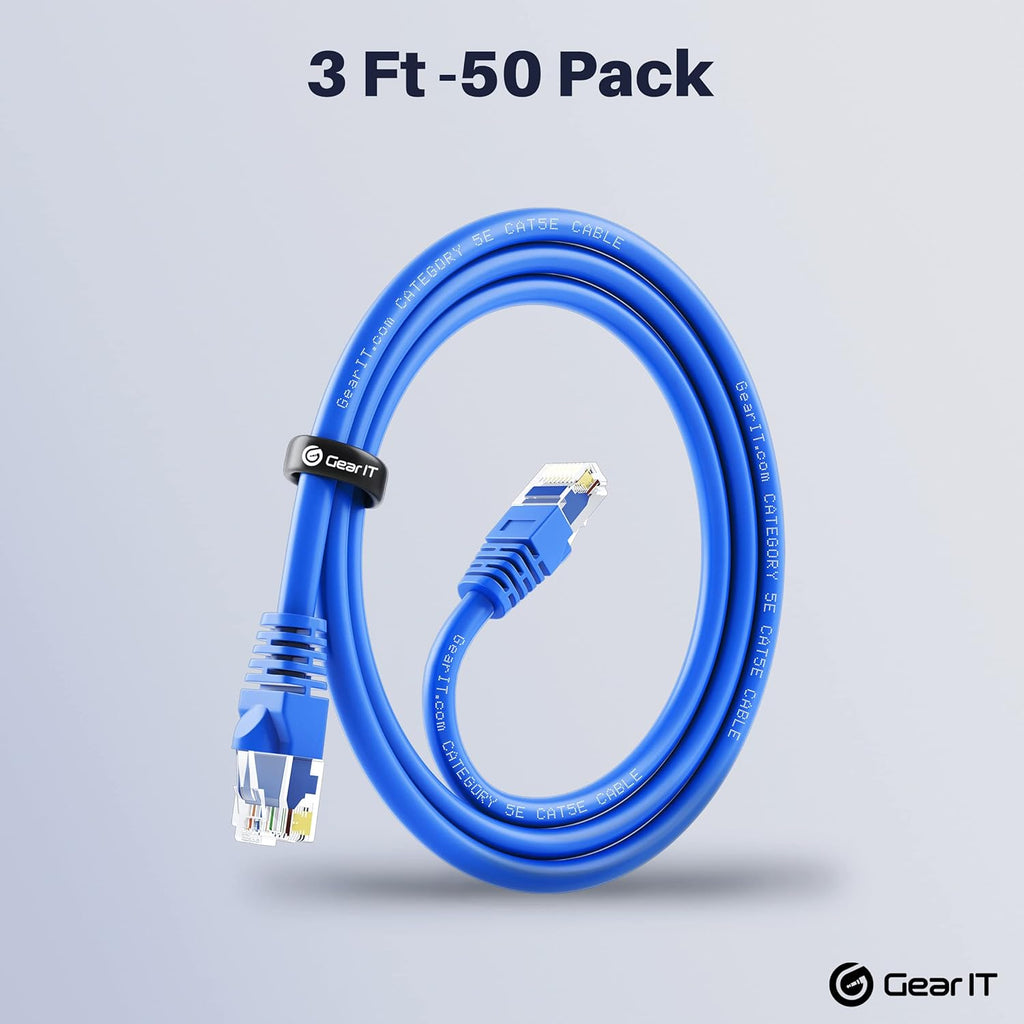 Cat5e Ethernet Patch Cable 3 Feet Blue L88552
