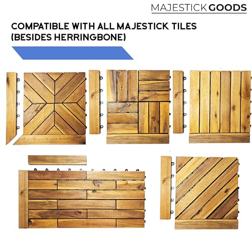 12 x 12 Acacia Hardwood Outdoor Flooring Edge Straight 8 pack B8744