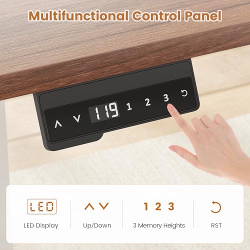 Black L Shaped Standing Desk with Storage Drawers and Power Outlets U916756