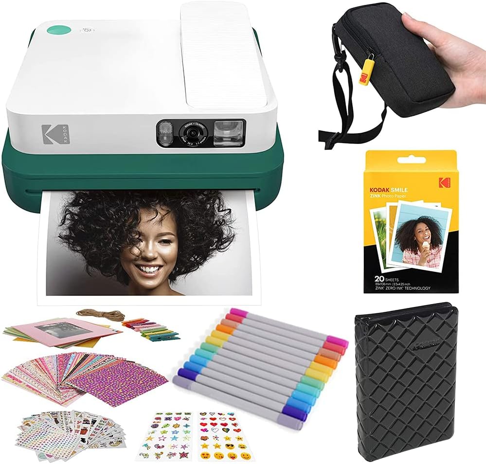 Digital Instant Camera for 3.5 x 4.25 Zink Photo Paper, 16MP (Blue) U226