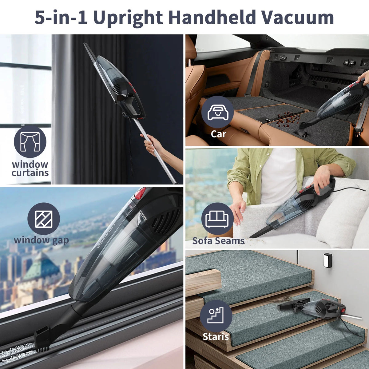 5-in-1 Lightweight Corded Stick Vacuum C848120