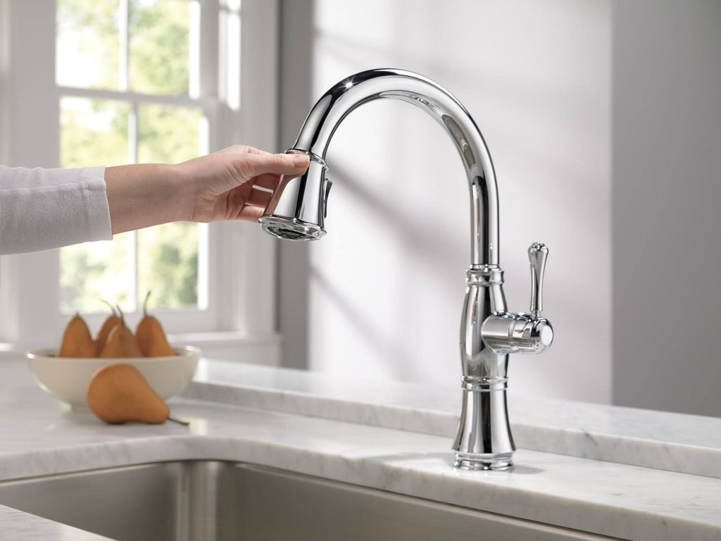 Chrome Single Handle Pull Down Kitchen Faucet O3126