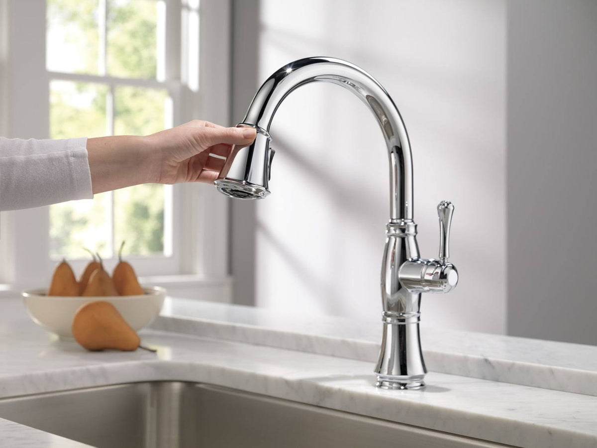 Chrome Single Handle Pull Down Kitchen Faucet O3126