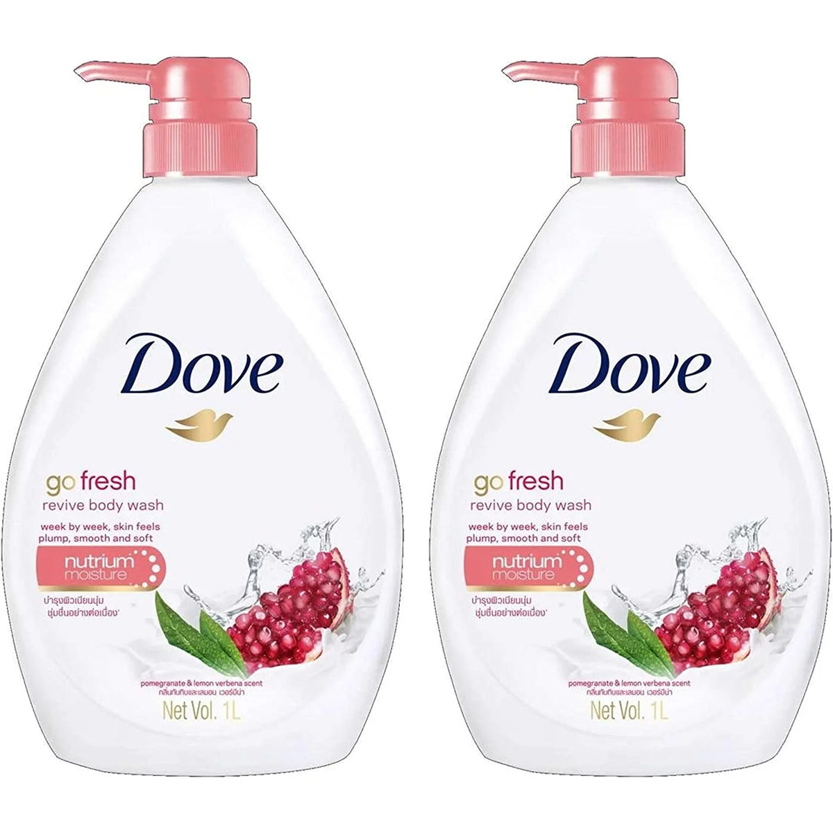 34 fl oz Pack of 2 Pomegranate & Lemon Verbena Body Wash D528