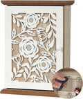 White Wood Key Holder with 6 Key Hook B196