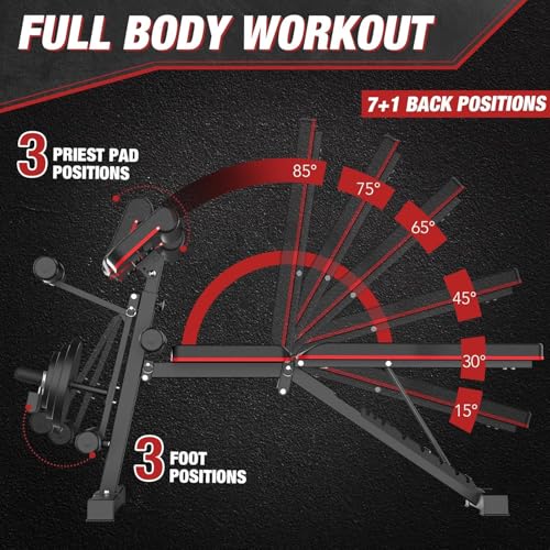 Adjustable Incline Decline Weight Bench F7648