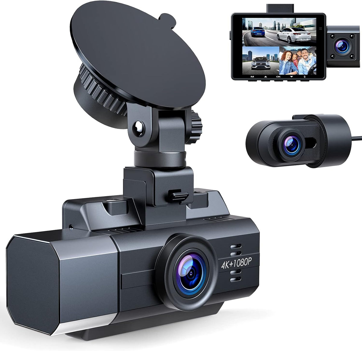 4K 3 Channel Dash Cam with IR Night Vision U1333