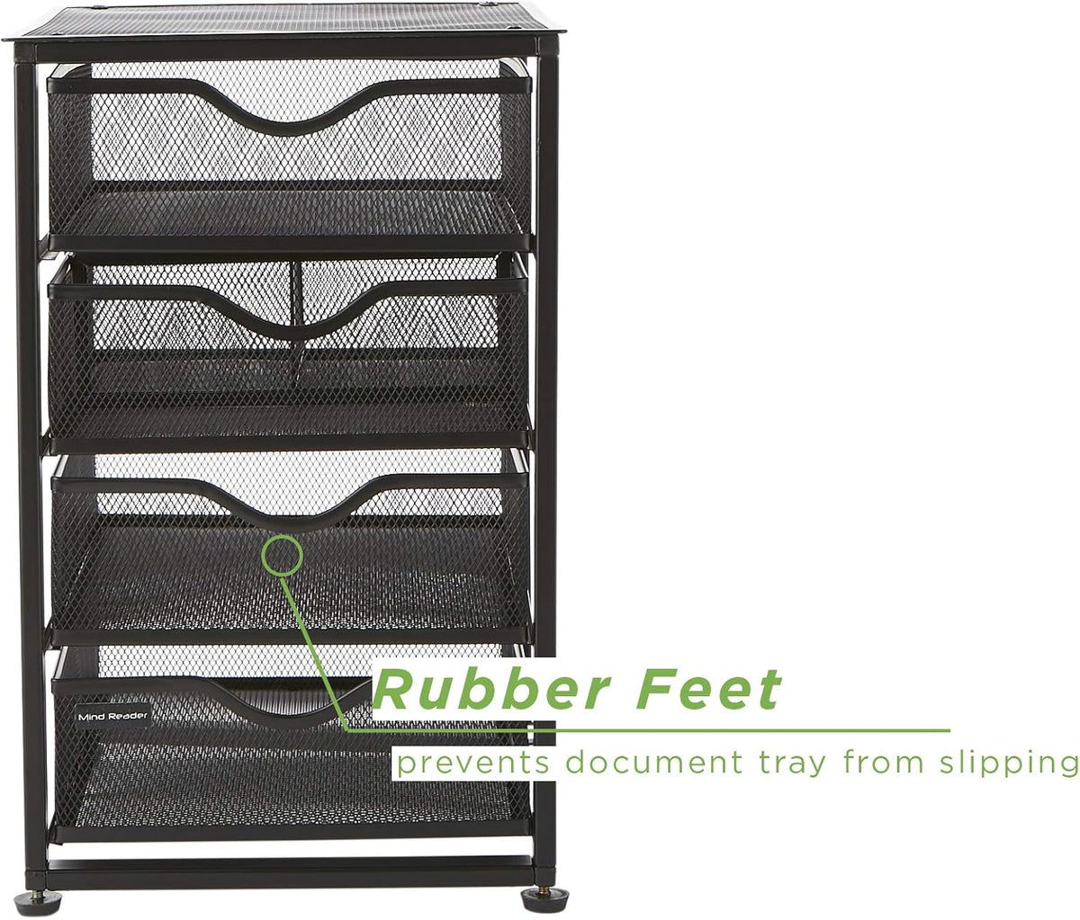Black 4-Tiered Metal Rolling Utility Cart A71732