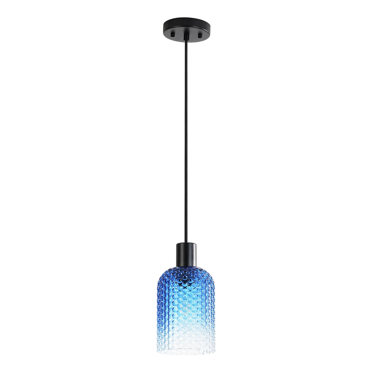1-Light Dimmable Clear Glass Vintage Pendant G2924