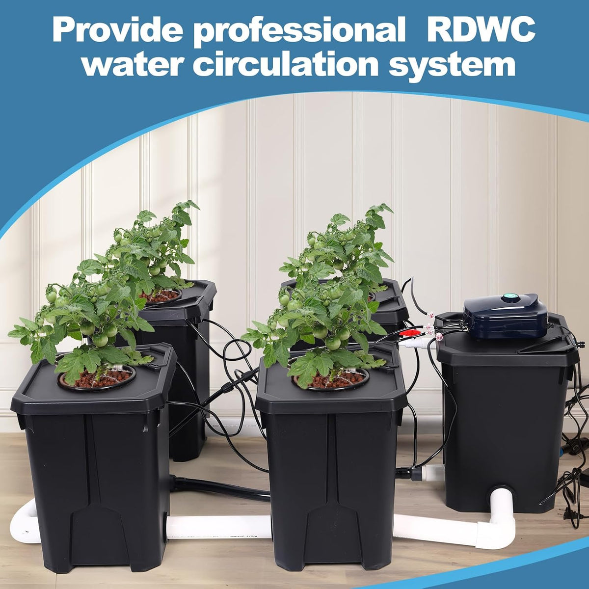 7-Gallon Recirculating Deep Water Culture Hydroponic System Kit H151
