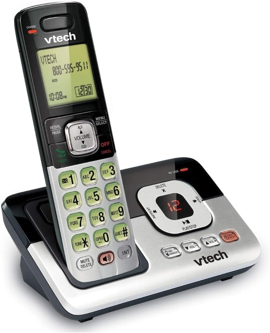 2-Handset Cordless Phone with Answering System V688