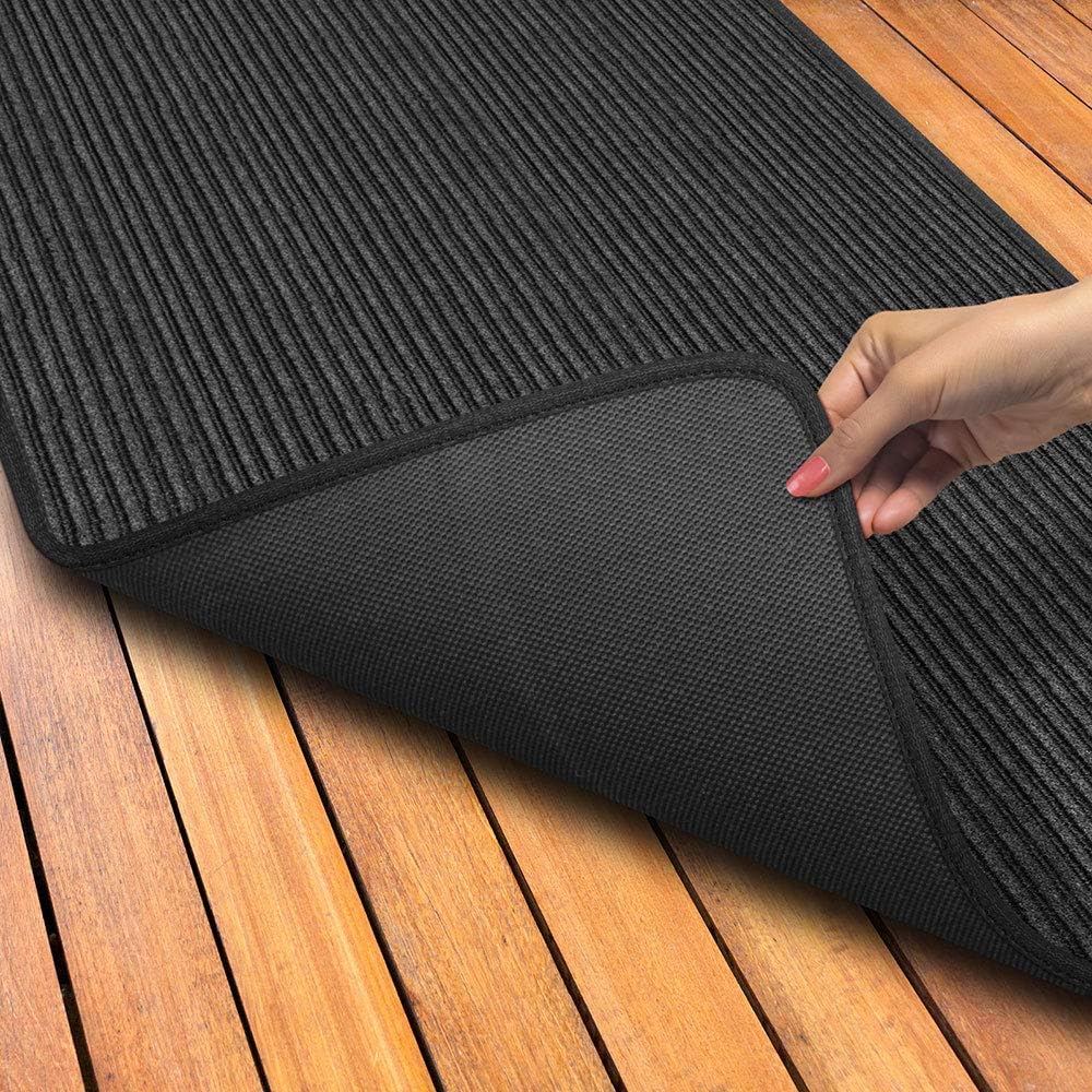 Indoor Outdoor Carpet Runner with Skid-Resistant Rubber Backing N543