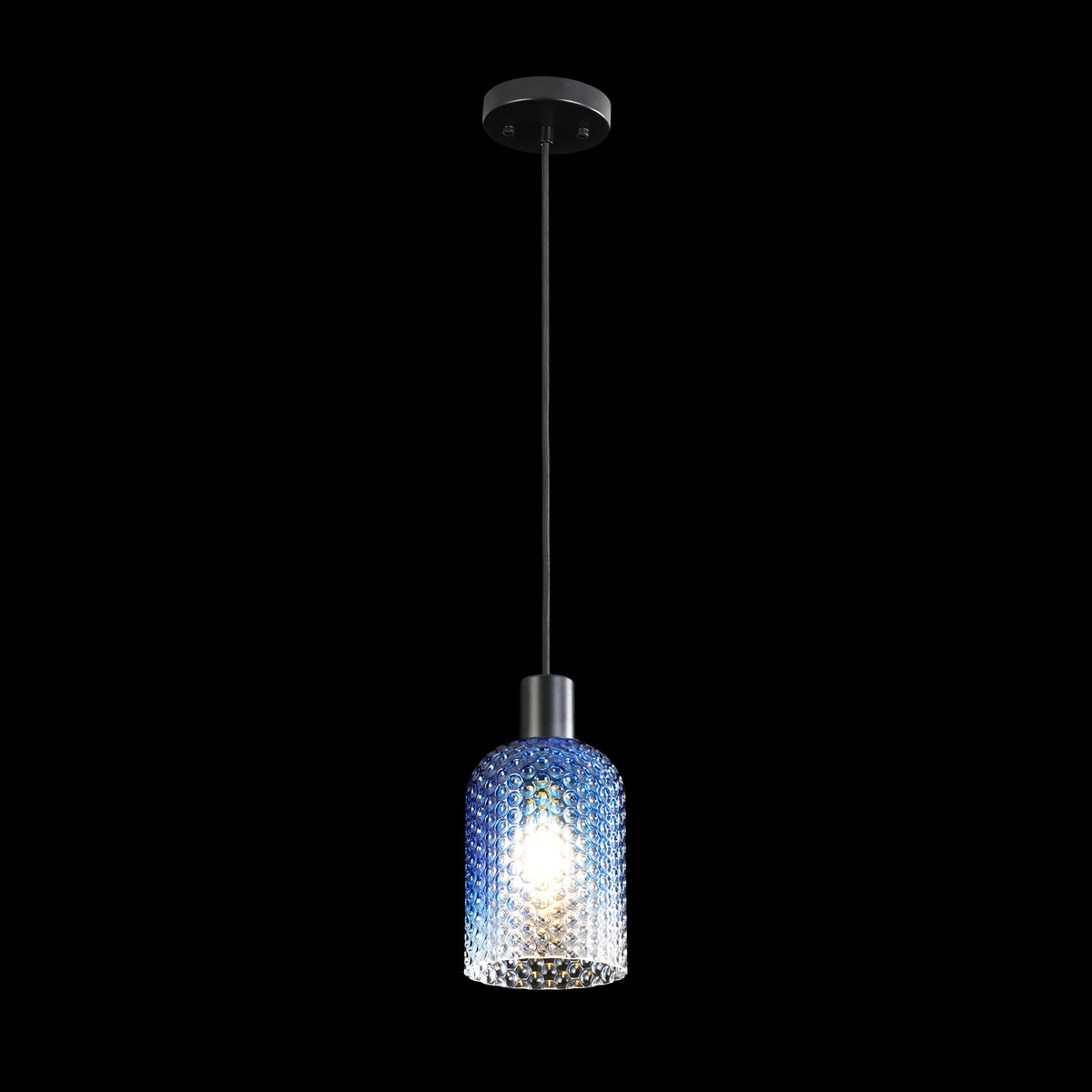 1-Light Dimmable Clear Glass Vintage Pendant G2924