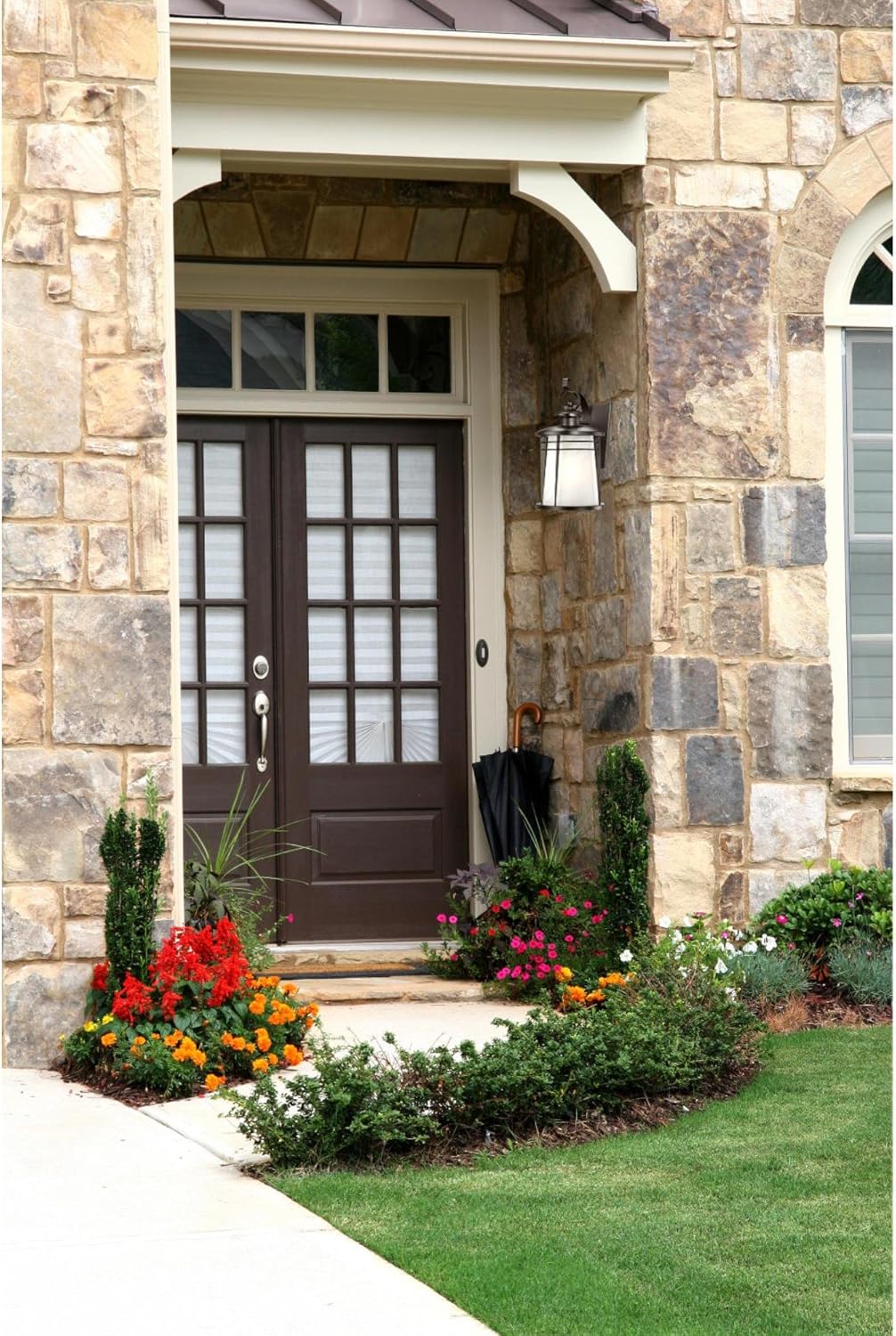 Weathered Bronze Exterior Wall Lantern with White Alabaster Glass R69983