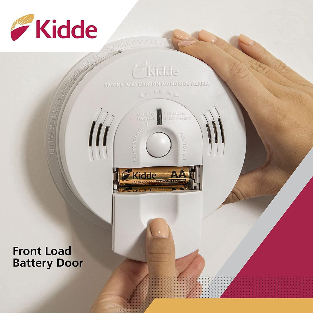 Hardwired Smoke & Carbon Monoxide Detector with Battery Backup, Pack of 2 P803459