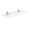 66 inch x 22 inch White Cultured Marble Double Countertop Q108