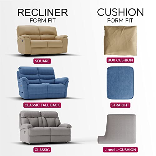 Blue Polyester Recliner Sofa Cover D49253