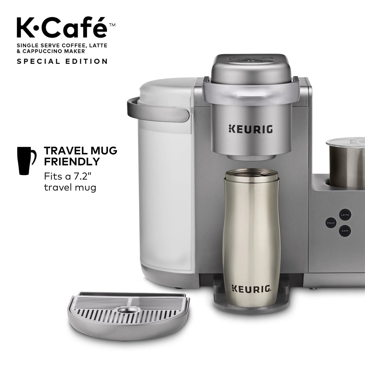 Single Serve K-Cup Pod Coffee, Latte and Cappuccino Maker, Nickel B880