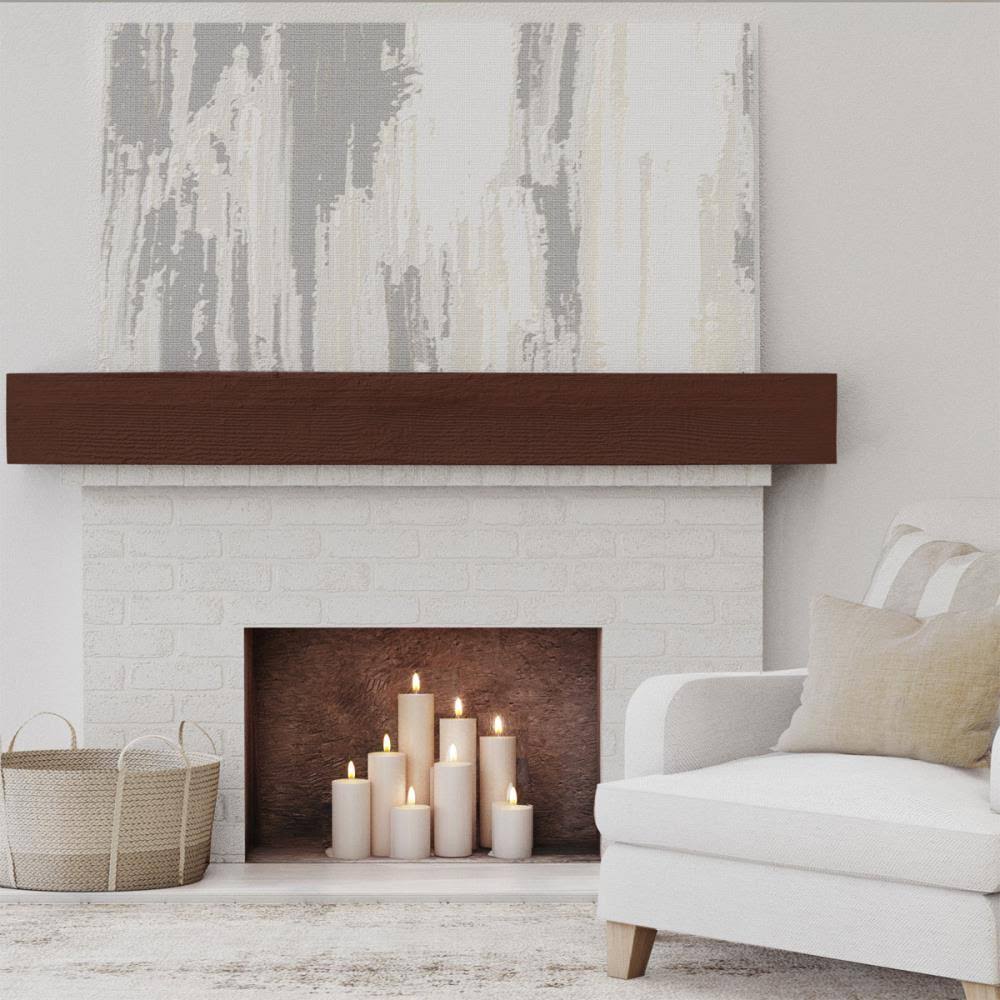 Rough Sawn Faux Wood Fireplace Mantel X3256