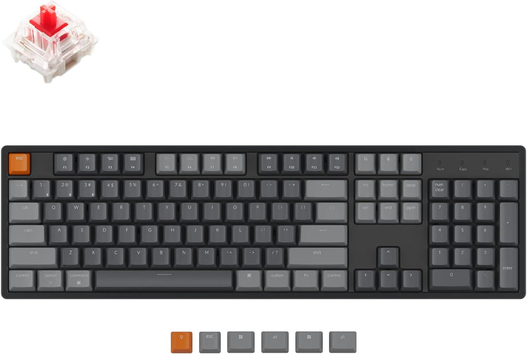 Full Size 104 Keys Bluetooth Wireless USB Wired Mechanical Gaming Keyboard N75997