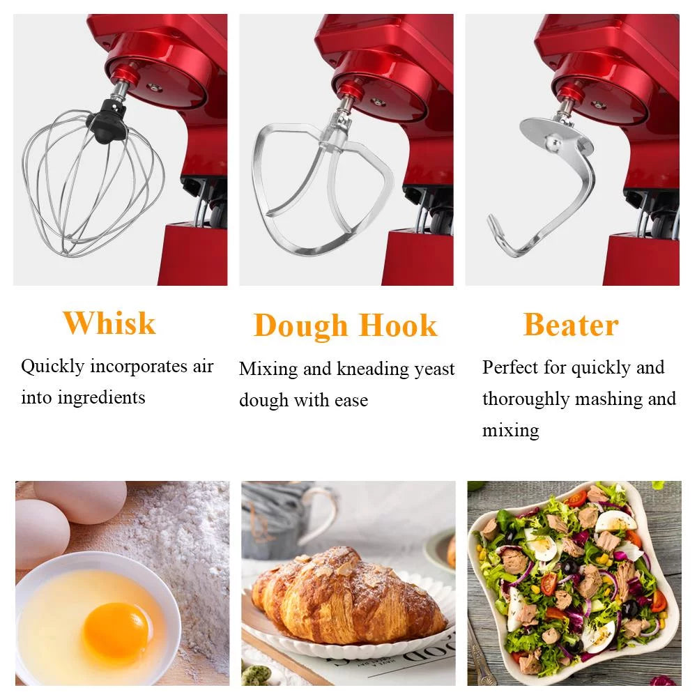 Red 7.5Quart Stainless Steel Bowl Electric Mixer N27764