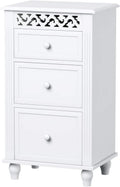White 3 Drawer Wood Storage Cabinet L96875