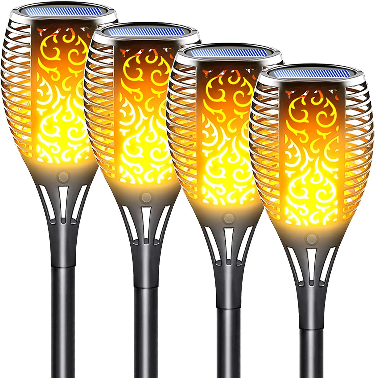 Solar Torch Light with Flickering Flame 8 Pack E910117