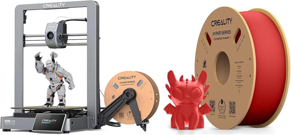 3D Printer with 600mm/s Printing Speed, Direct Drive Extruder, 60W Hotend Heater, Red PLA Filament X38204