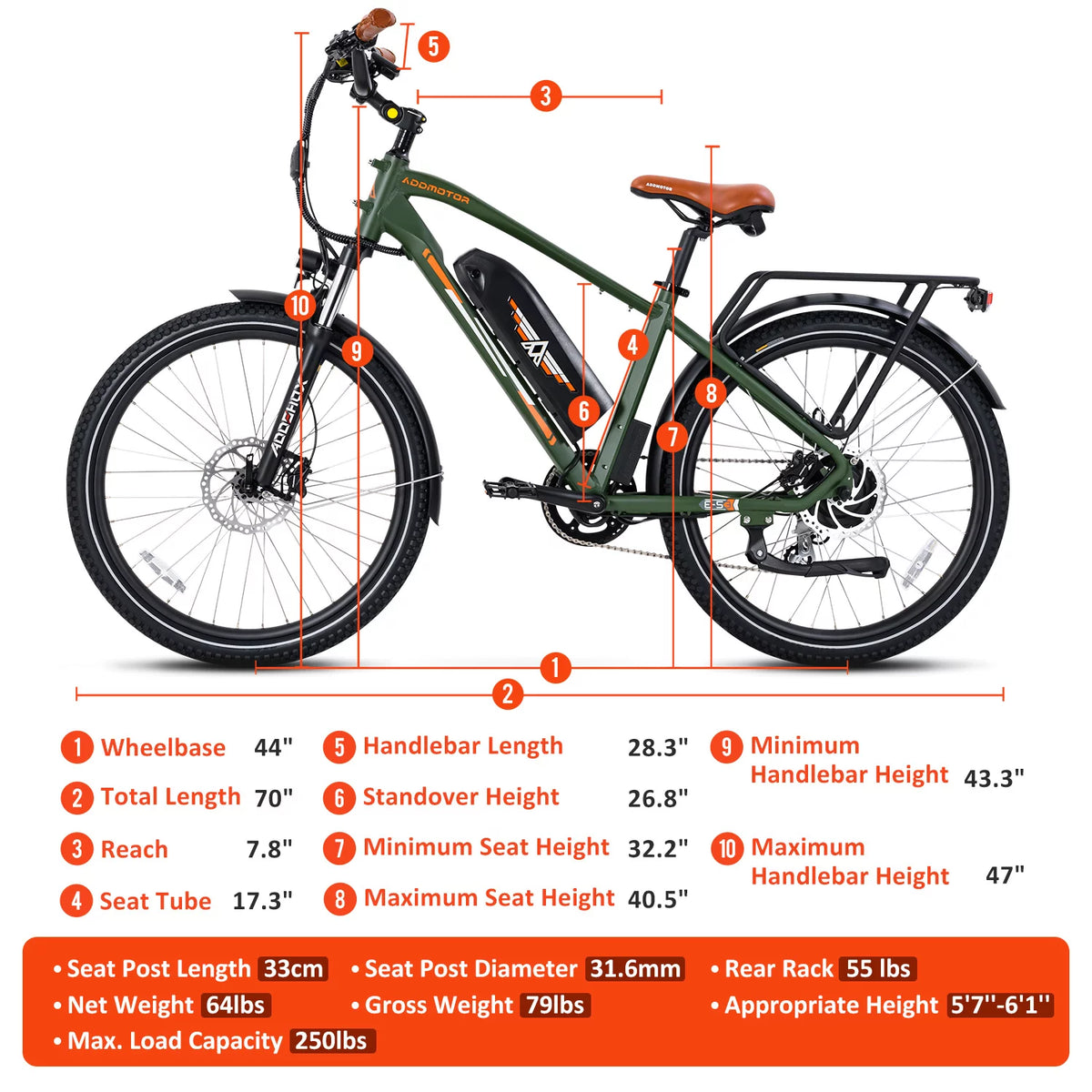 26 inch 500W 48V 20AH Electric Bike B801544