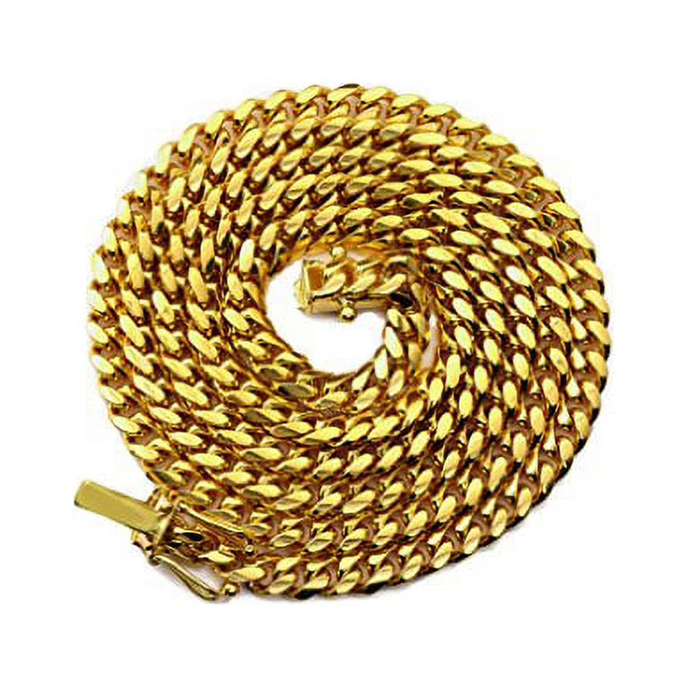 10K Yellow Gold Miami Cuban Link Chain Necklace (24") K562788
