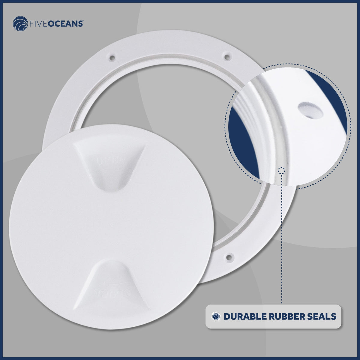 6" Round Marine Boat Hatch with Detachable Cover A391
