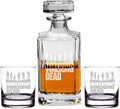 Engraved Decanter And Rocks Glasses Set Of 3 R324008