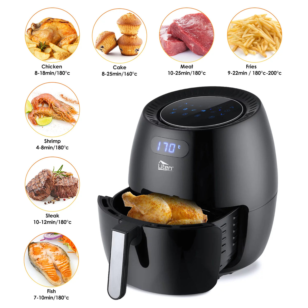 6.9qt 1700W Air Fryer with Basket G335