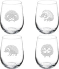 Set Of 4 Stemless Wine Glass F60229