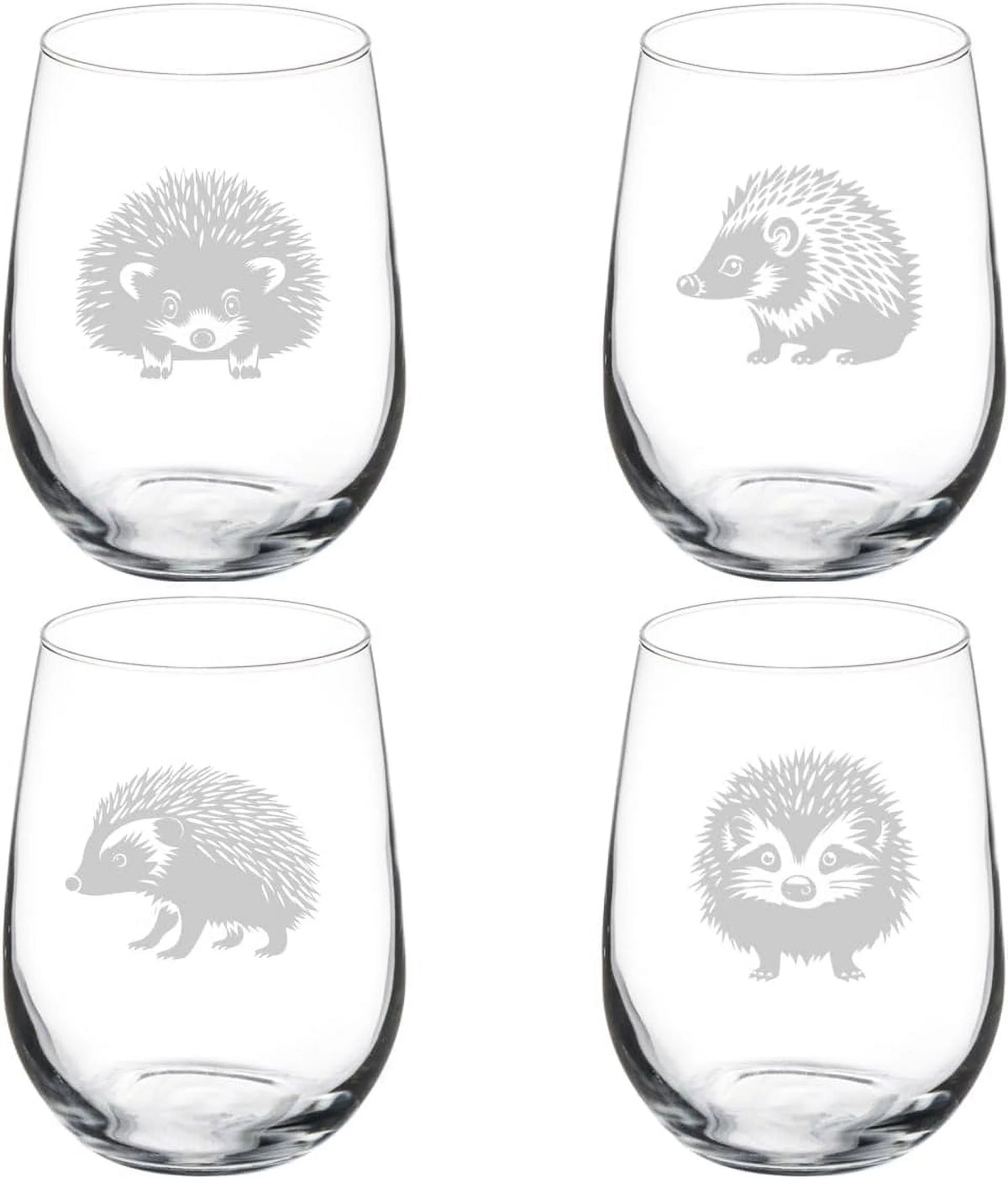Set Of 4 Stemless Wine Glass F60229