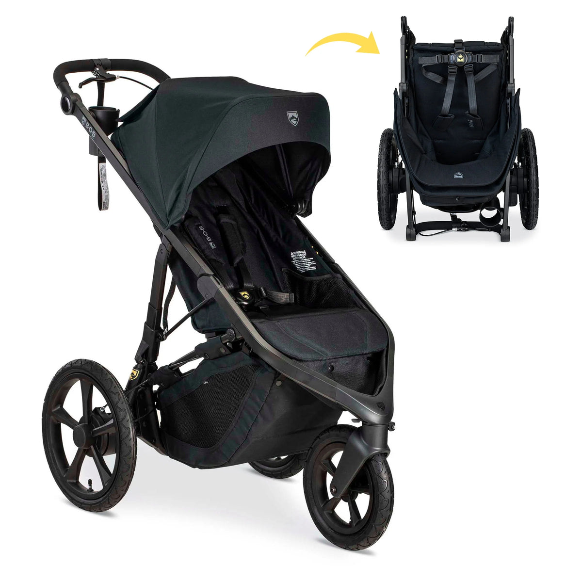 Jogging Stroller with Dual Suspension and Air-Filled Tires D545461