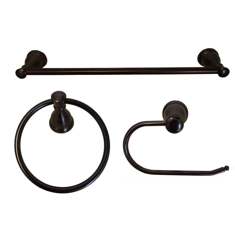 Oil-Rubbed Bronze 3-Piece Bathroom Hardware Kit K4954