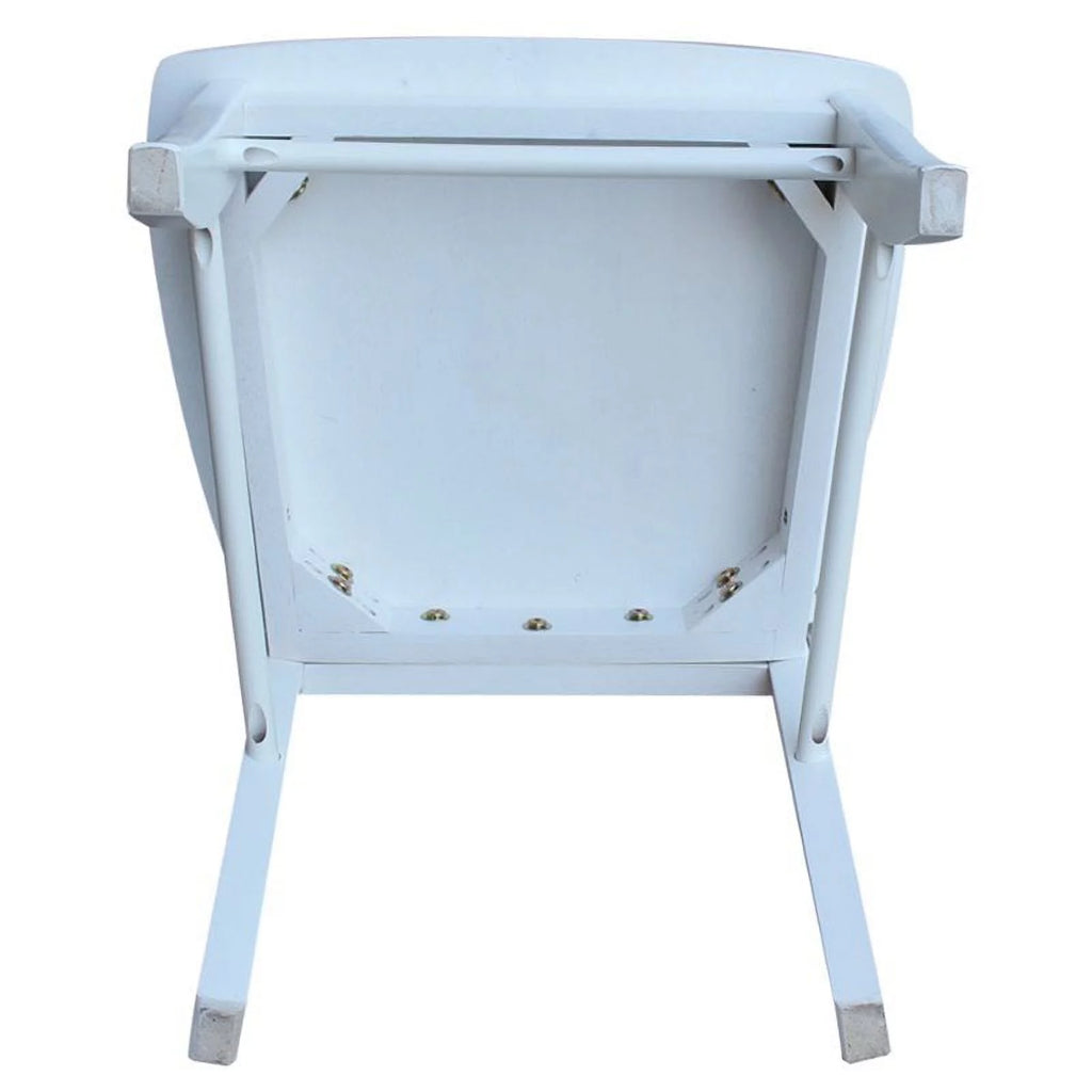 White Wooden X-Back Dining Chair Set of 2 D38598