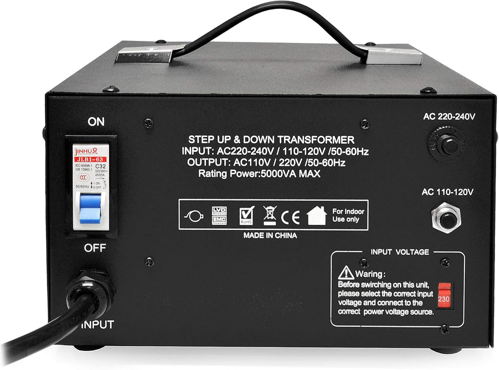 Voltage Transformer Converter 5000 Watt 110V 220V Circuit Breaker Protection O195