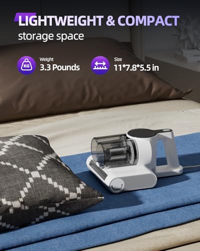 Mattress Vacuum Cleaner with UV-C Light, 16Kpa Suction, Heating Function G1620