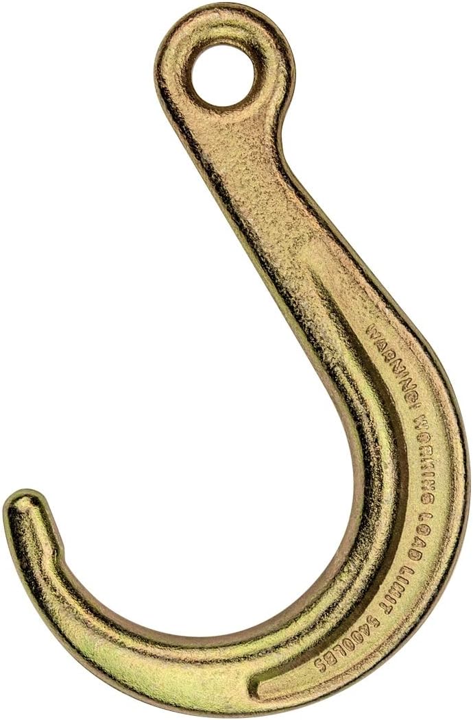 Tow Chain with Forged J Hook and Grab Hook, Grade 70, 6 Foot, Pack of 2 M270
