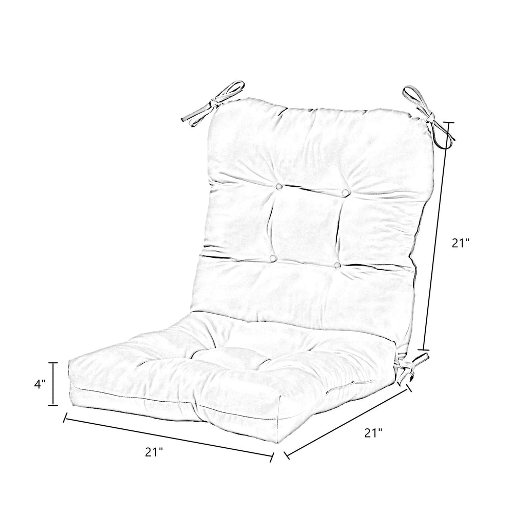 42 x 21 in. Outdoor Tufted Chair Cushion Set of 2 Y2708