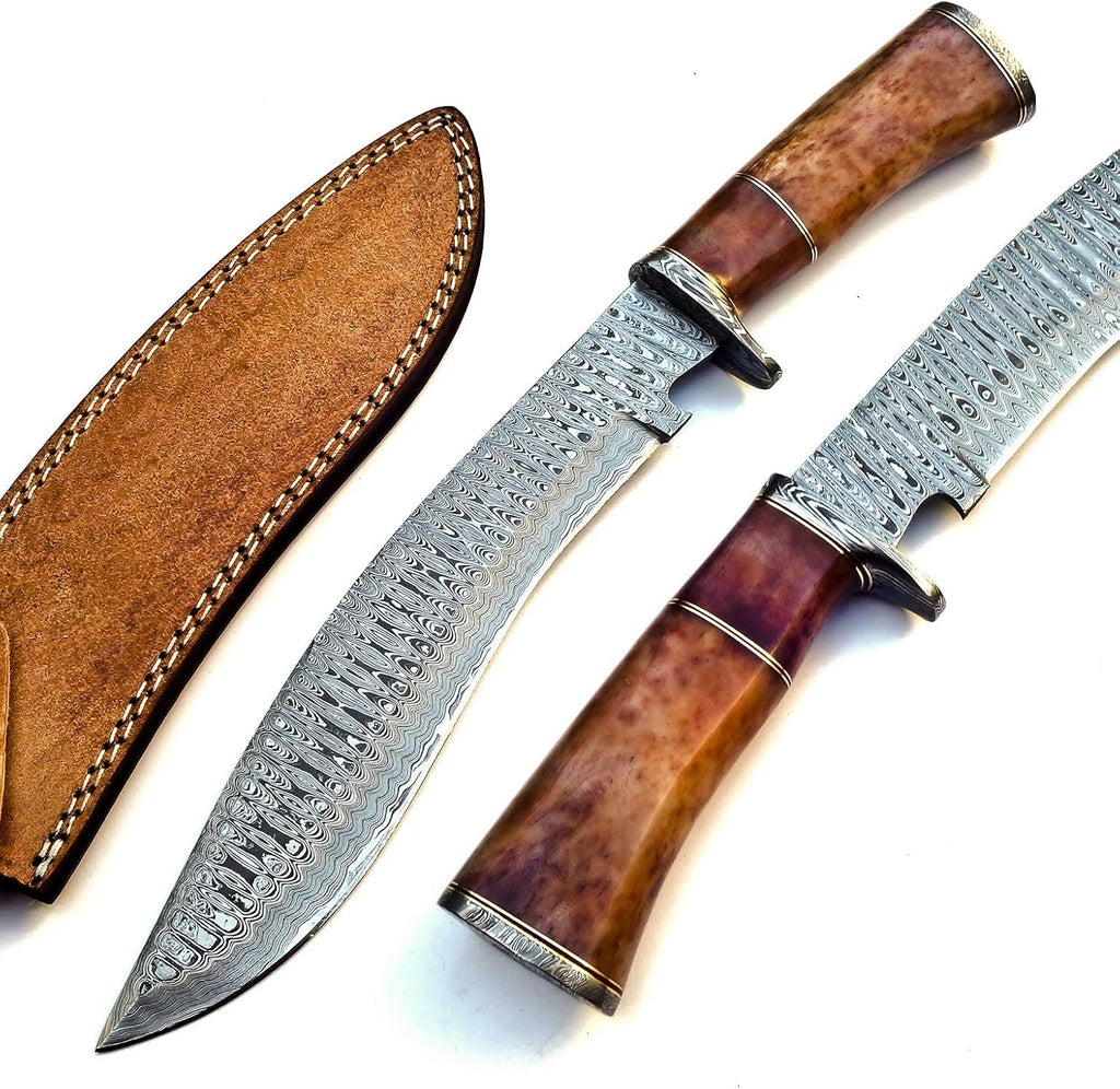 Handmade Damascus Steel 15 Inches Kukri Knife I670020