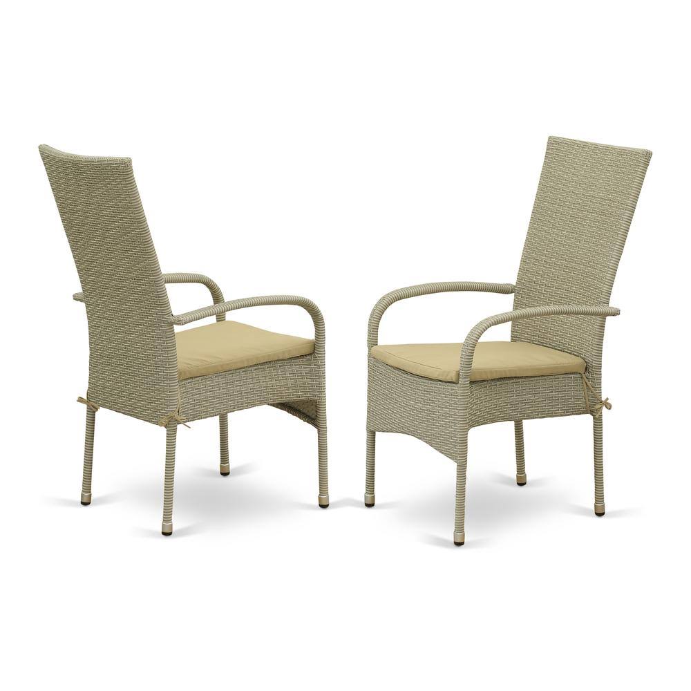 Wicker Patio Chair Natural Linen I224440