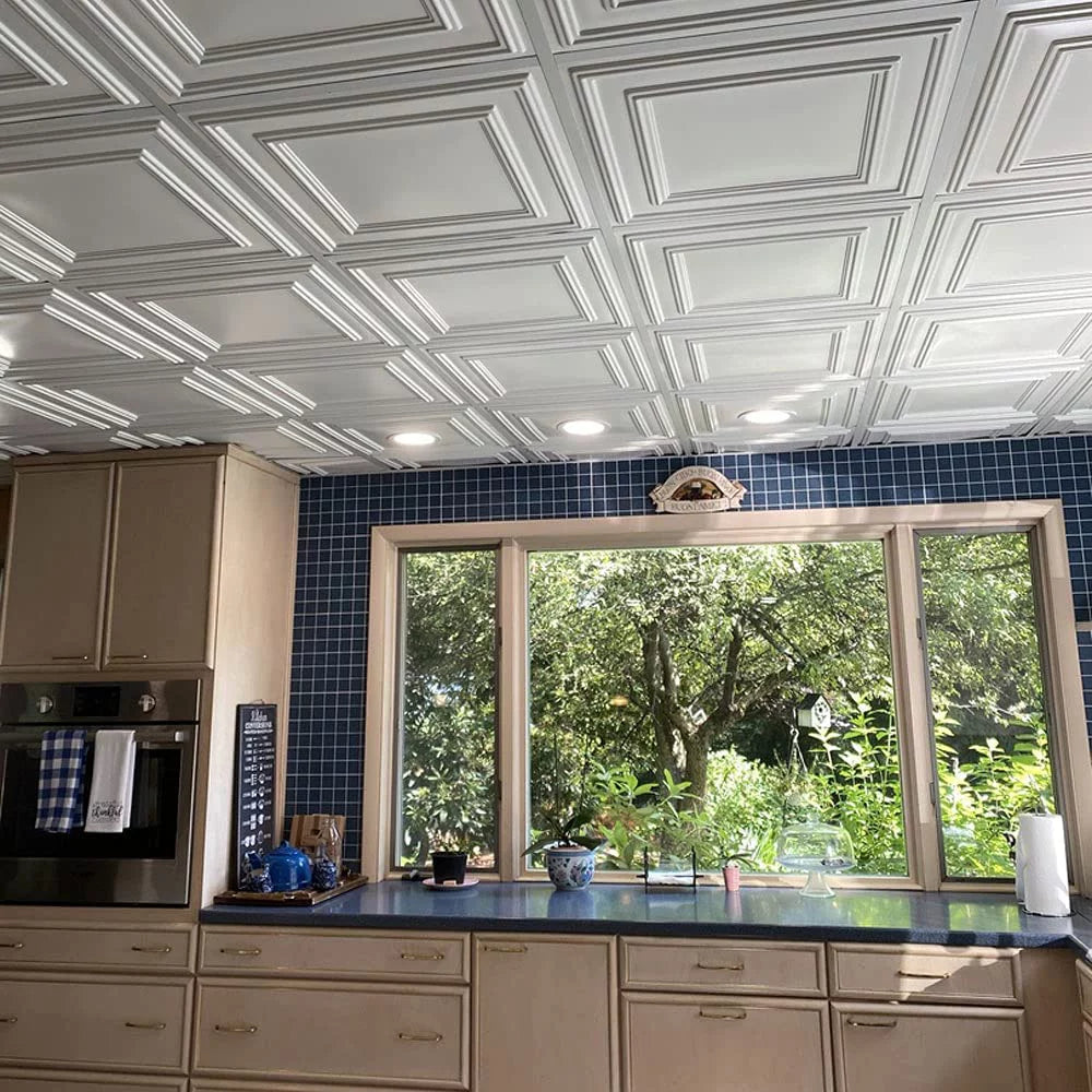 2 ft. x 2 ft. PVC Ceiling Tile in Plain White V666213